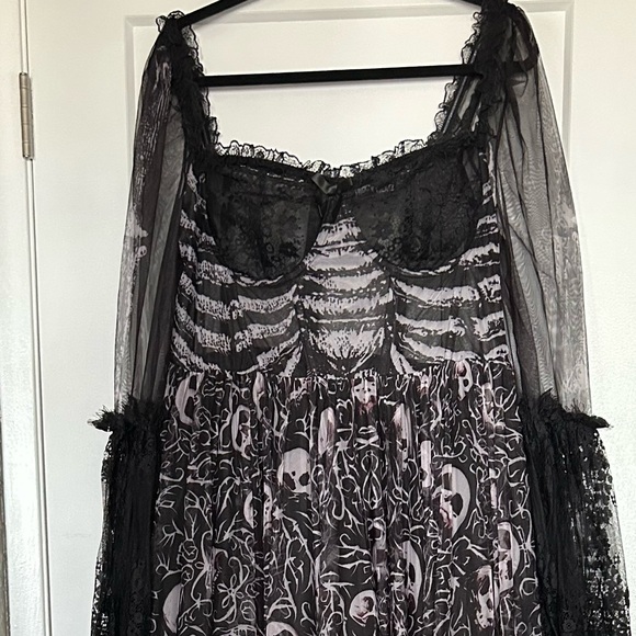 Dresses & Skirts - Dolls Kill - Dance With Death - Beautiful Skeleton Gown NWOT